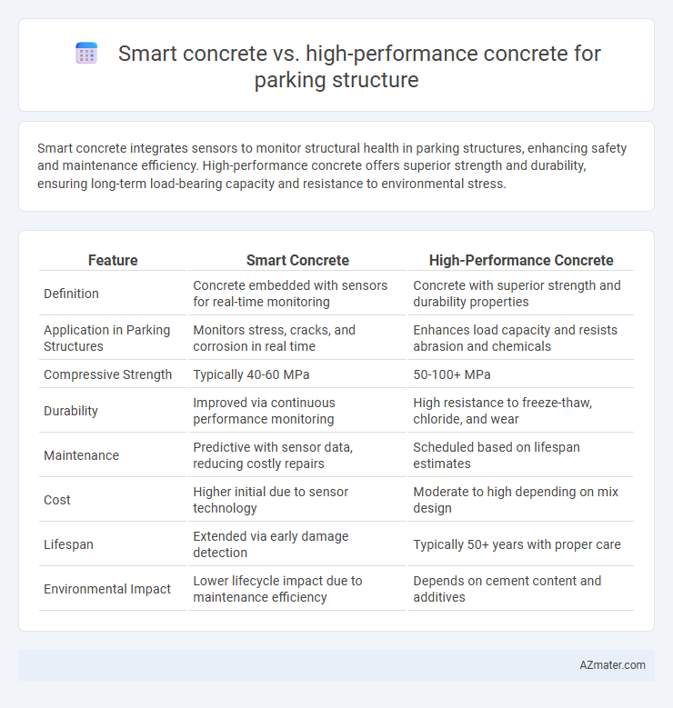 Smart concrete vs. high-performance concrete for parking structure - What is The Difference?