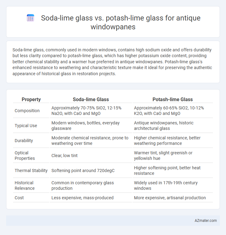 Soda-lime glass vs. potash-lime glass for antique windowpanes - What is The Difference?