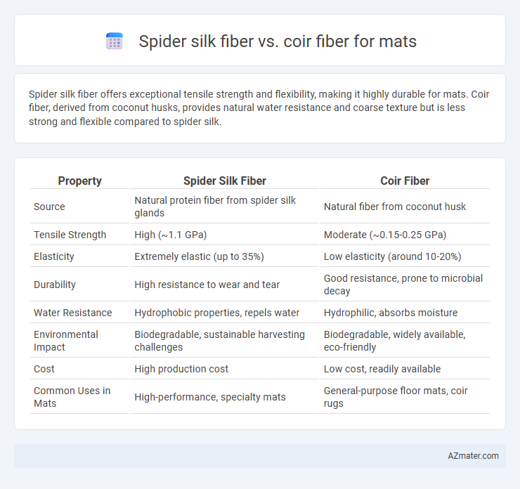 Spider silk fiber vs. coir fiber for mats - What is The Difference?
