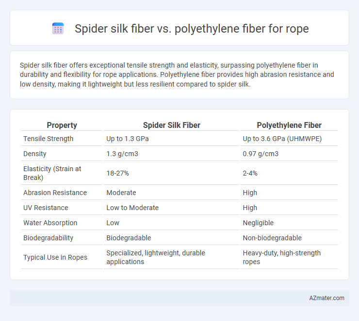 Spider silk fiber vs. polyethylene fiber for rope - What is The Difference?