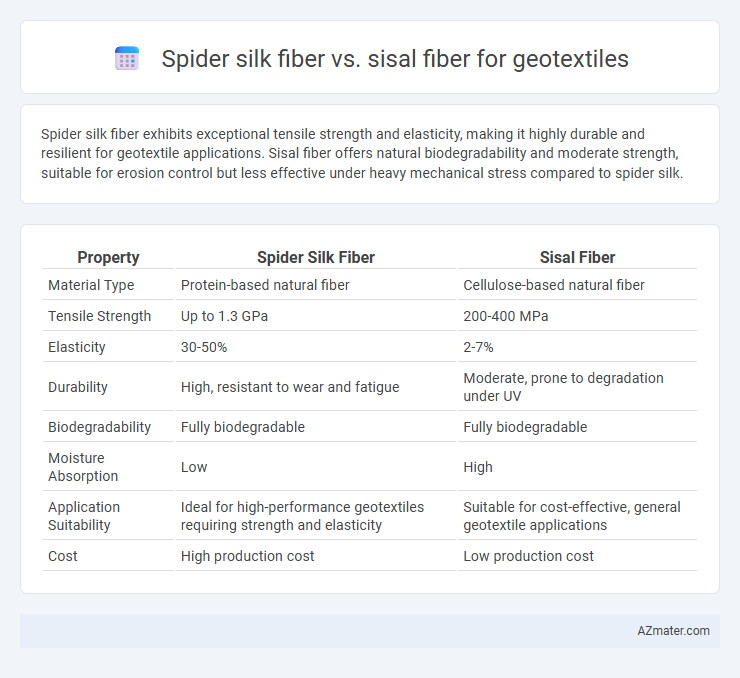 Spider silk fiber vs. sisal fiber for geotextiles - What is The Difference?