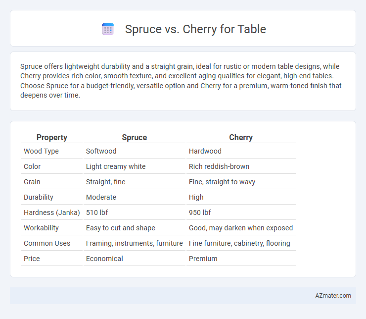 Spruce vs. Cherry for Table - What is The Difference?