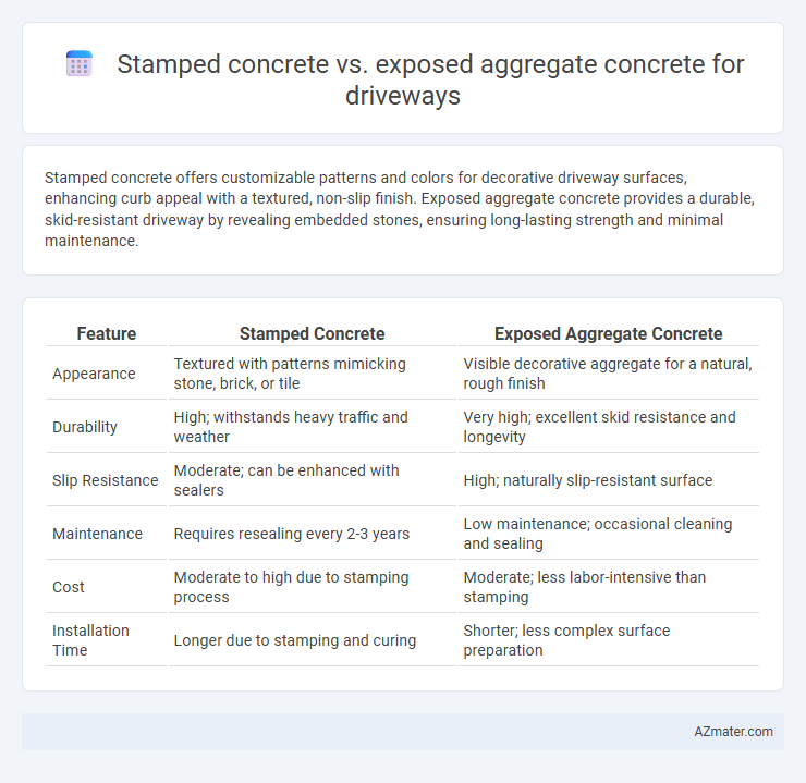 Stamped concrete vs. exposed aggregate concrete for driveways - What is The Difference?