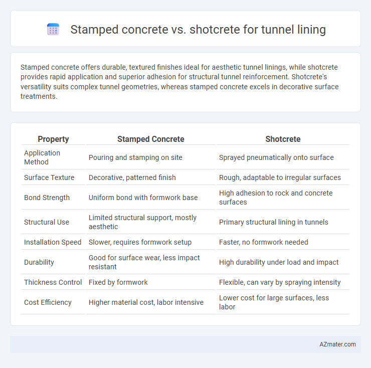 Stamped concrete vs. shotcrete for tunnel lining - What is The Difference?