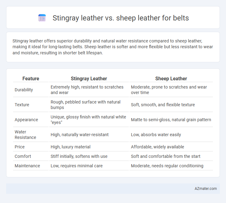 Stingray leather vs. sheep leather for belts - What is The Difference?