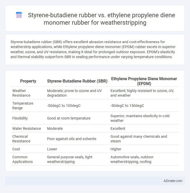 Styrene-butadiene rubber vs. ethylene propylene diene monomer rubber for weatherstripping - What is The Difference?