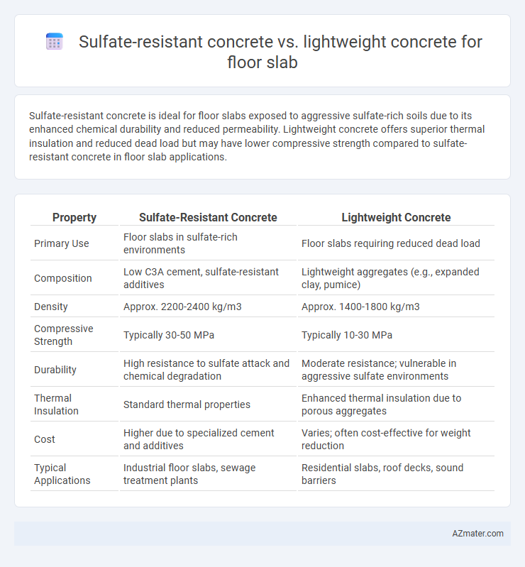 Sulfate-resistant concrete vs. lightweight concrete for floor slab - What is The Difference?