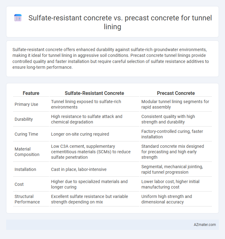 Sulfate-resistant concrete vs. precast concrete for tunnel lining - What is The Difference?