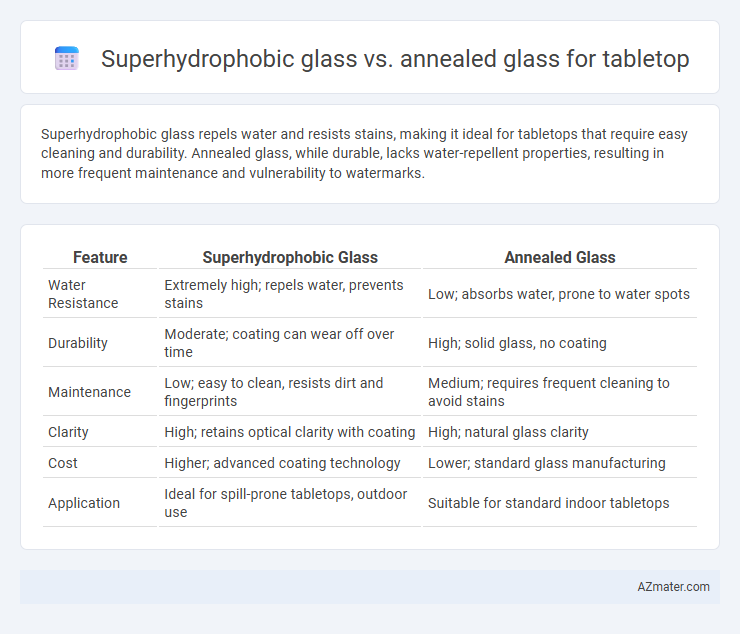 Superhydrophobic glass vs. annealed glass for tabletop - What is The Difference?