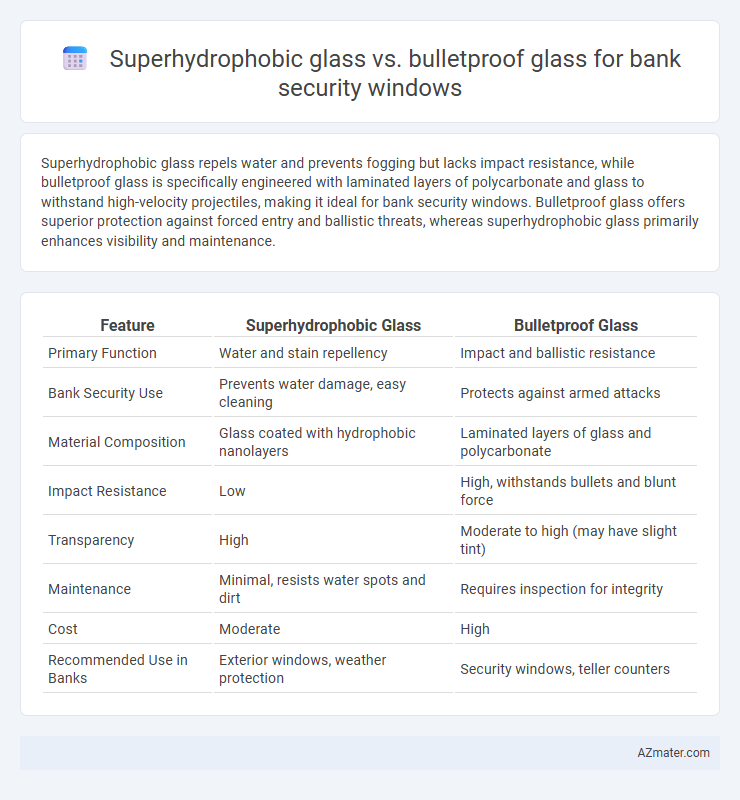 Superhydrophobic glass vs. bulletproof glass for bank security windows - What is The Difference?