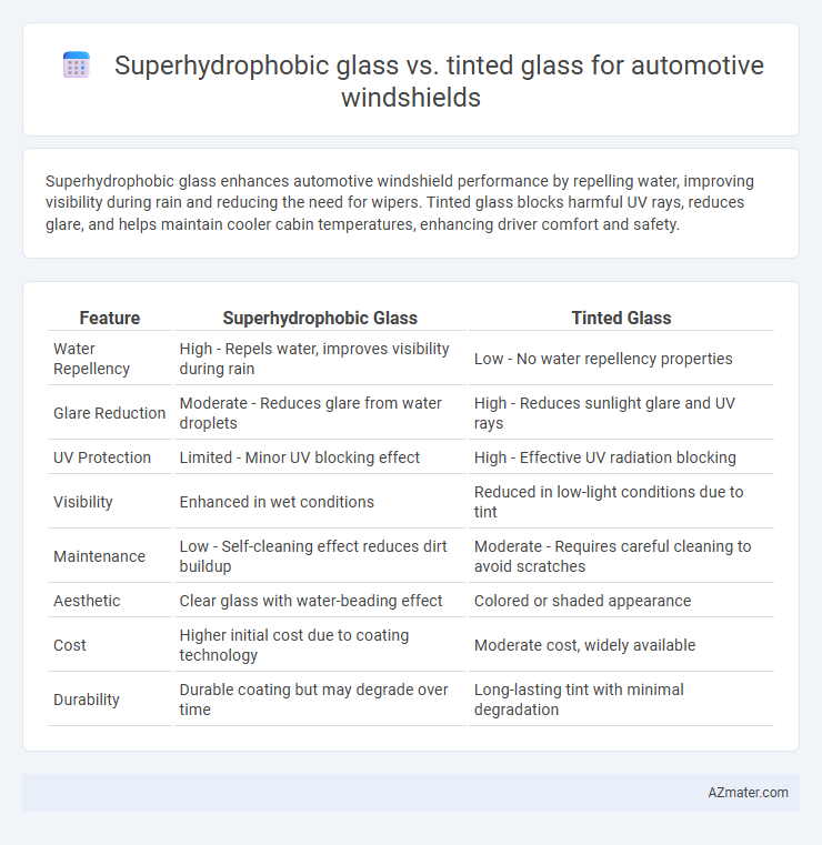 Superhydrophobic glass vs. tinted glass for automotive windshields - What is The Difference?