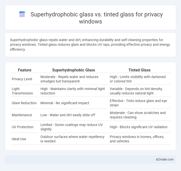 Superhydrophobic glass vs. tinted glass for privacy windows - What is The Difference?