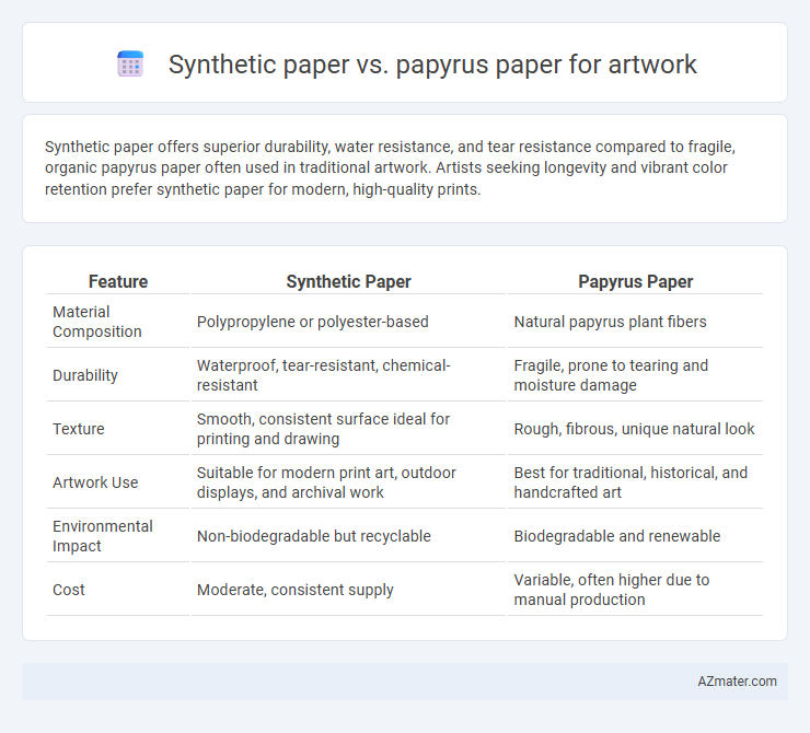 Synthetic paper vs. papyrus paper for artwork - What is The Difference?