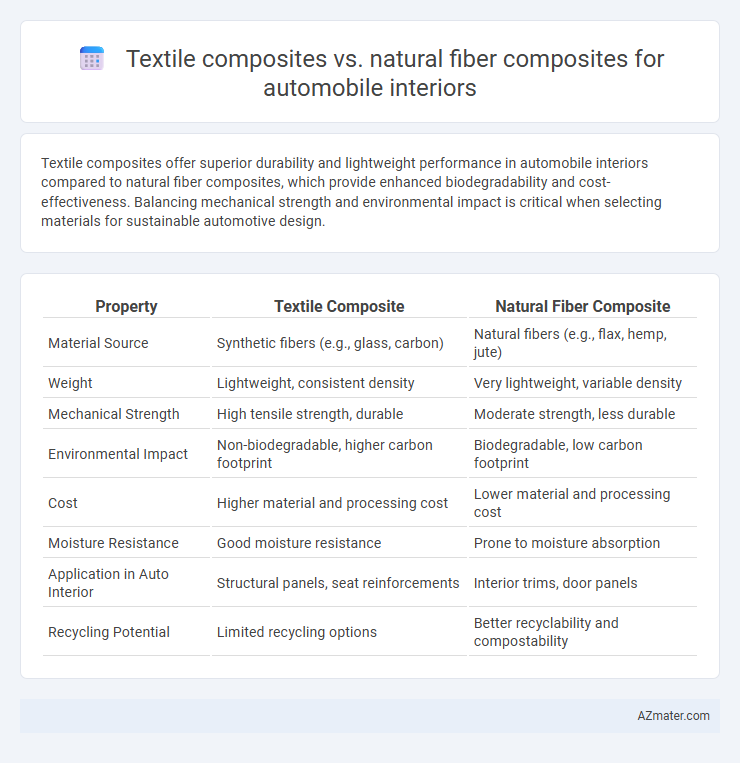 Textile composites vs. natural fiber composites for automobile interiors - What is The Difference?