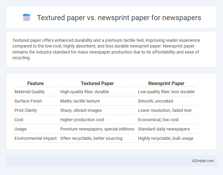 Textured paper vs. newsprint paper for newspapers - What is The Difference?