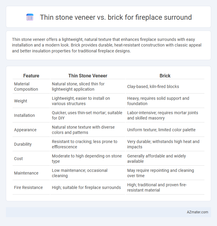 Thin stone veneer vs. brick for fireplace surround - What is The Difference?