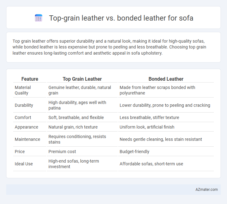Top-grain leather vs. bonded leather for sofa - What is The Difference?