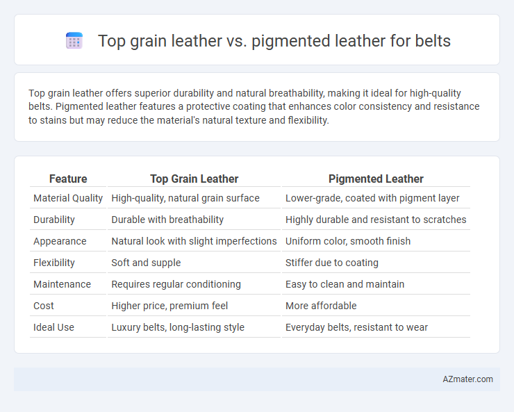 Top grain leather vs. pigmented leather for belts - What is The Difference?