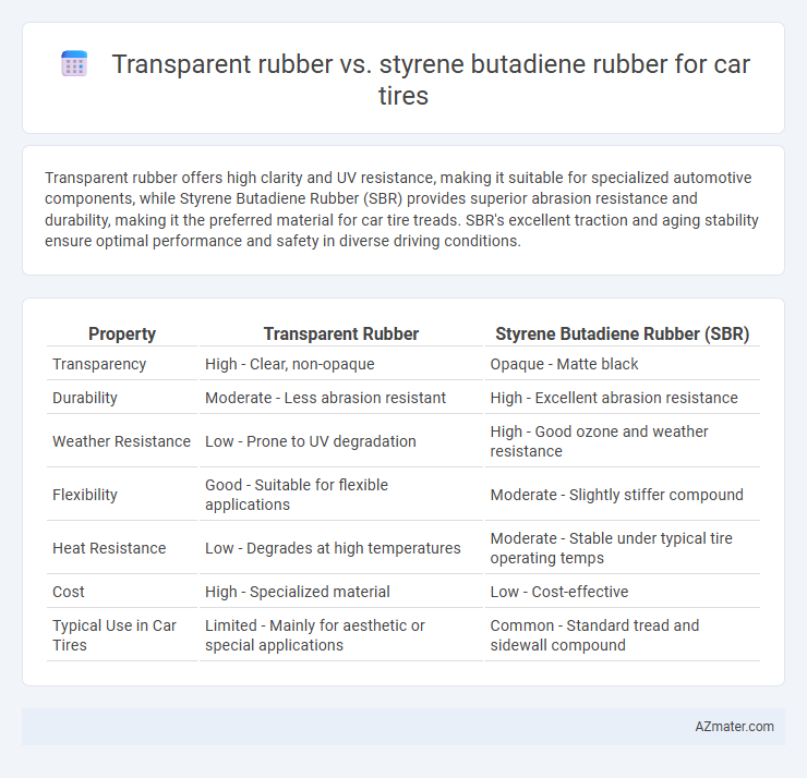Transparent rubber vs. styrene butadiene rubber for car tires - What is The Difference?