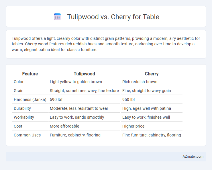 Tulipwood vs. Cherry for Table - What is The Difference?