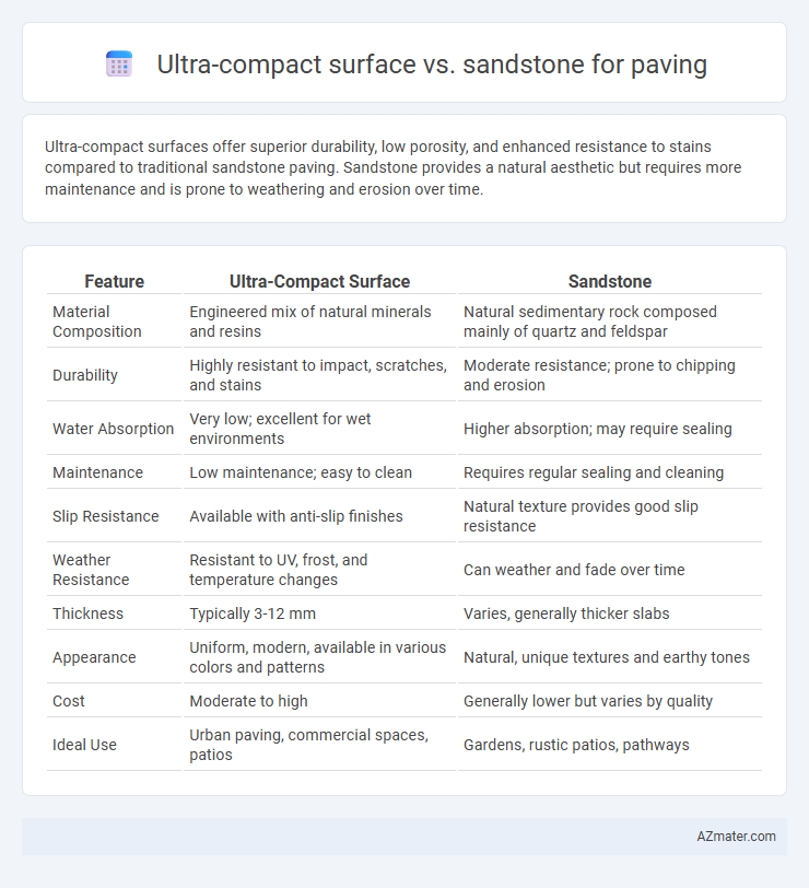 Ultra-compact surface vs. sandstone for paving - What is The Difference?