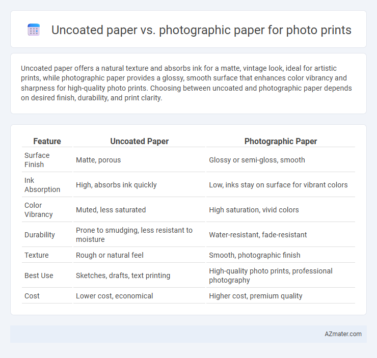 Uncoated paper vs. photographic paper for photo prints - What is The Difference?