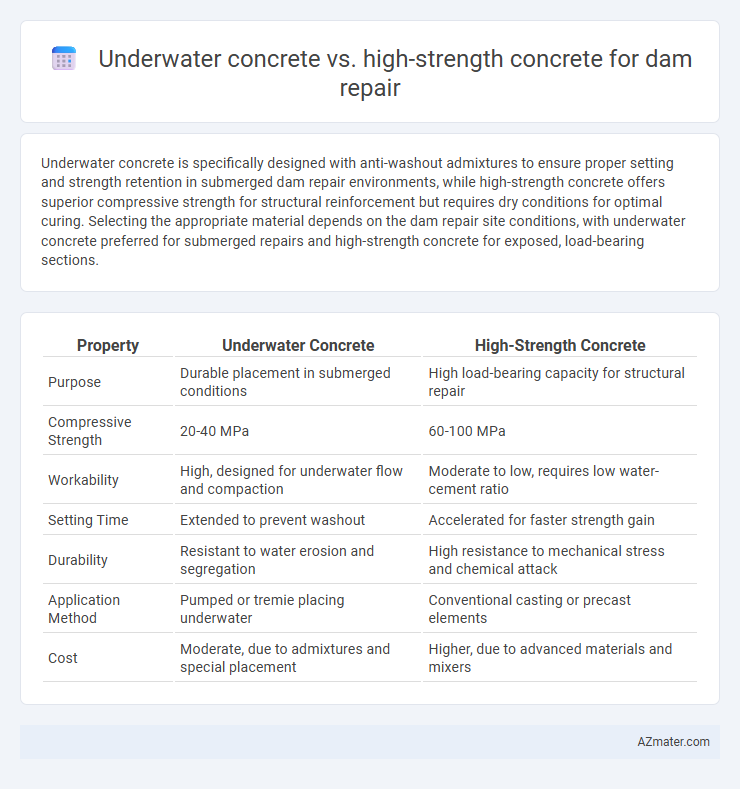 Underwater concrete vs. high-strength concrete for dam repair - What is The Difference?