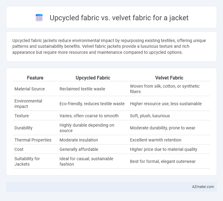Upcycled fabric vs. velvet fabric for a jacket - What is The Difference?