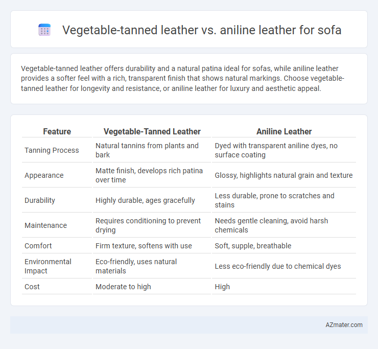 Vegetable-tanned leather vs. aniline leather for sofa - What is The Difference?