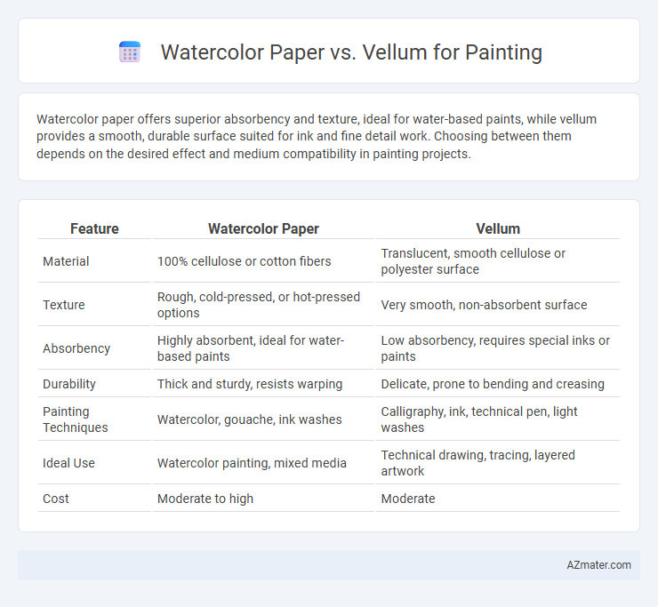 Watercolor Paper vs. Vellum for Painting - What is The Difference?
