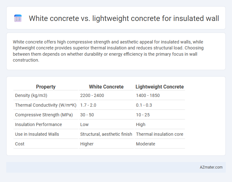 White concrete vs. lightweight concrete for insulated wall - What is The Difference?