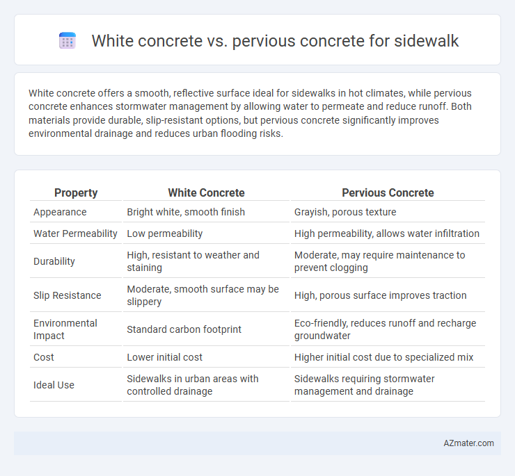 White concrete vs. pervious concrete for sidewalk - What is The Difference?