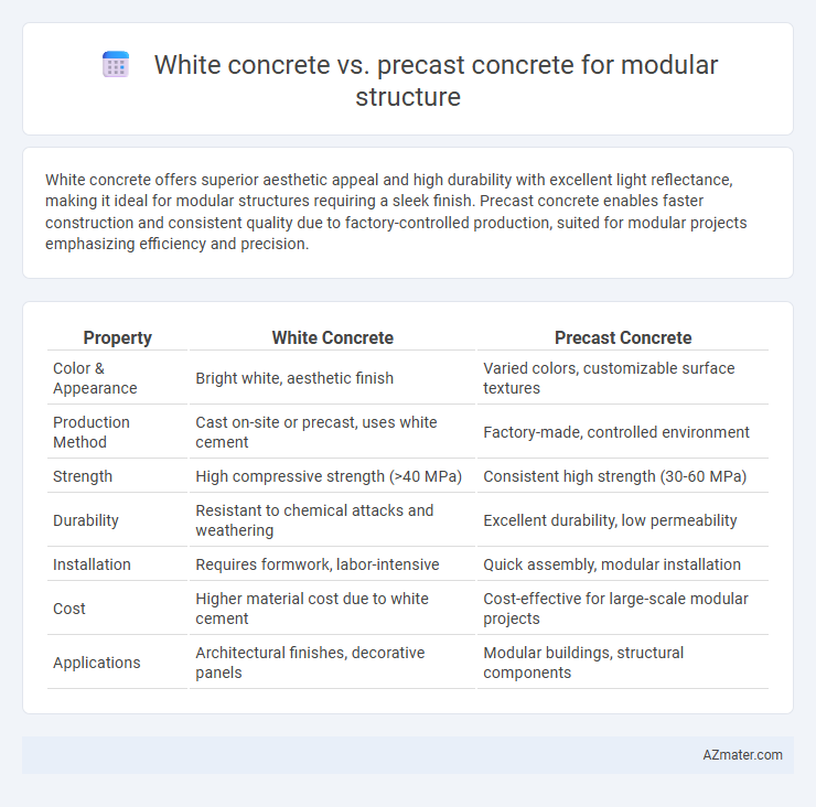 White concrete vs. precast concrete for modular structure - What is The Difference?