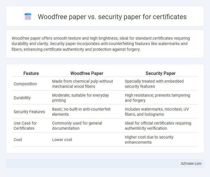 Woodfree paper vs. security paper for certificates - What is The Difference?