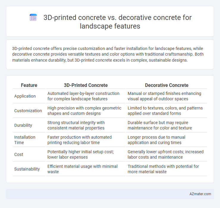 3D-printed concrete vs. decorative concrete for landscape features - What is The Difference?