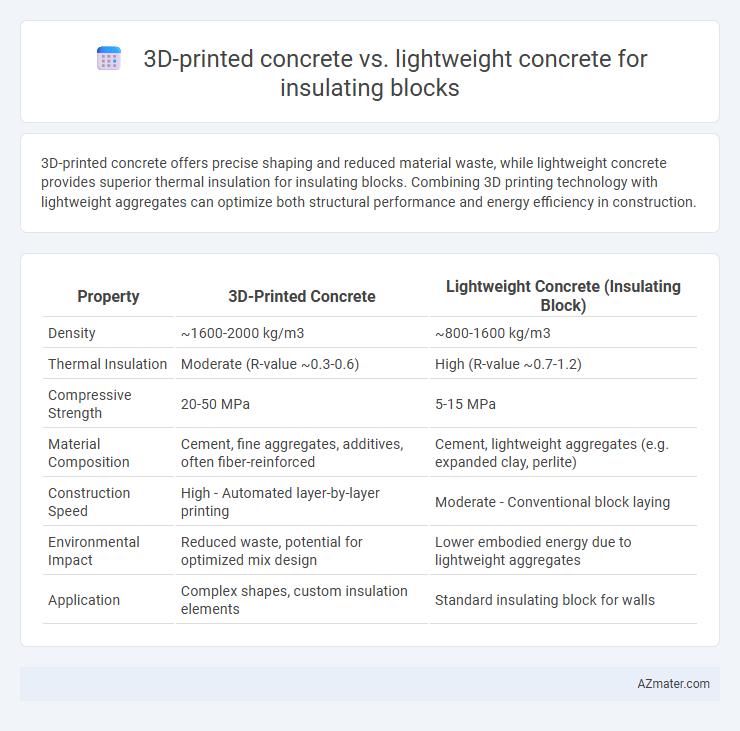 3D-printed concrete vs. lightweight concrete for insulating blocks - What is The Difference?