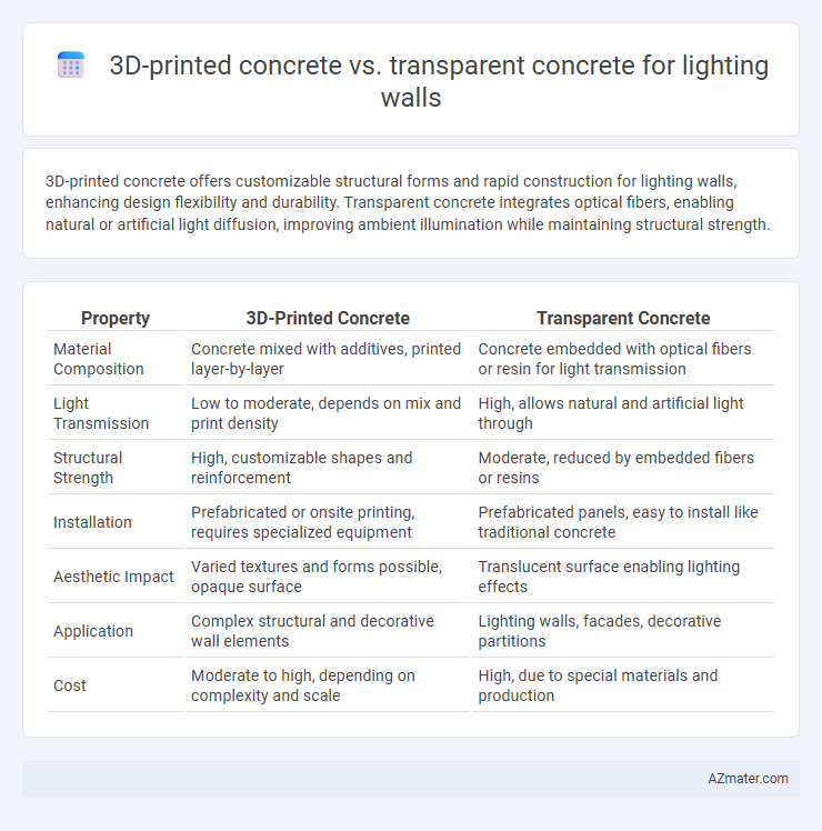 3D-printed concrete vs. transparent concrete for lighting walls - What is The Difference?