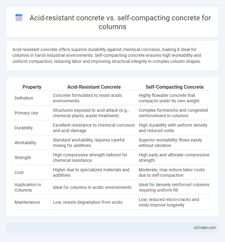 Acid-resistant concrete vs. self-compacting concrete for columns - What is The Difference?