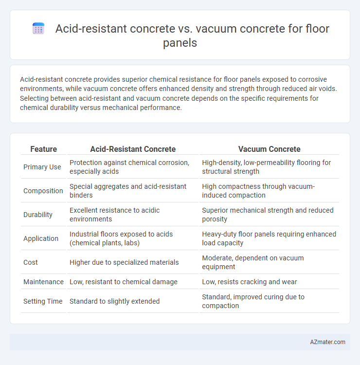 Acid-resistant concrete vs. vacuum concrete for floor panels - What is The Difference?