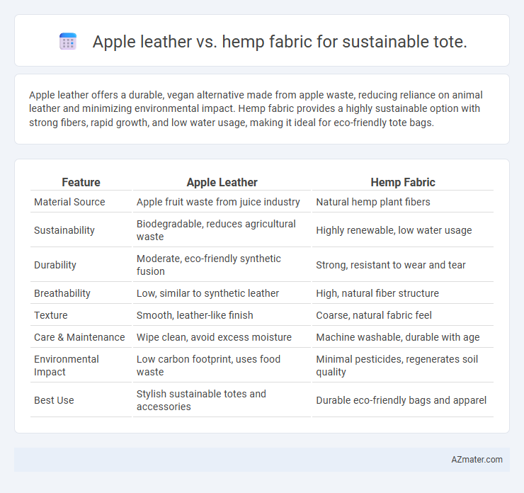 Apple leather vs. hemp fabric for sustainable tote. - What is The Difference?