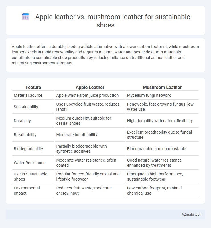 Apple leather vs. mushroom leather for sustainable shoes - What is The Difference?