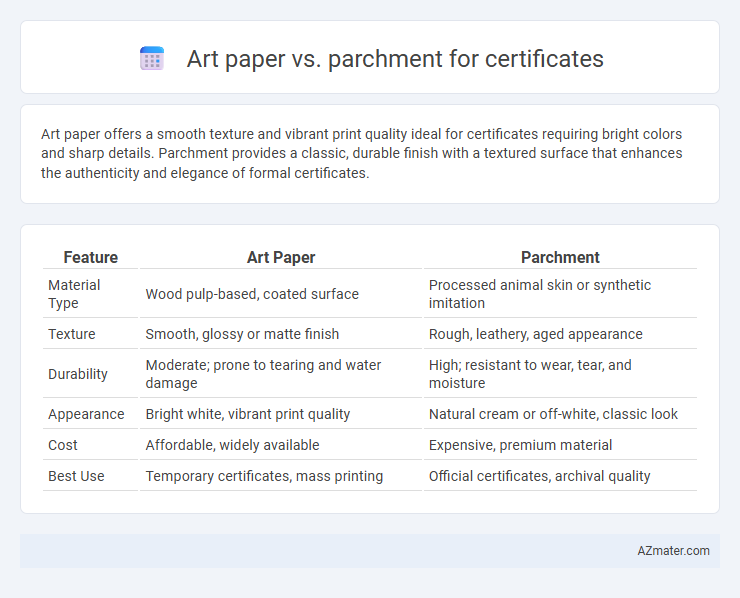 Art paper vs. parchment for certificates - What is The Difference?
