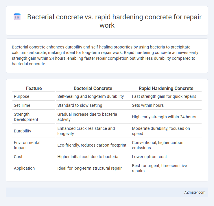 Bacterial concrete vs. rapid hardening concrete for repair work - What is The Difference?