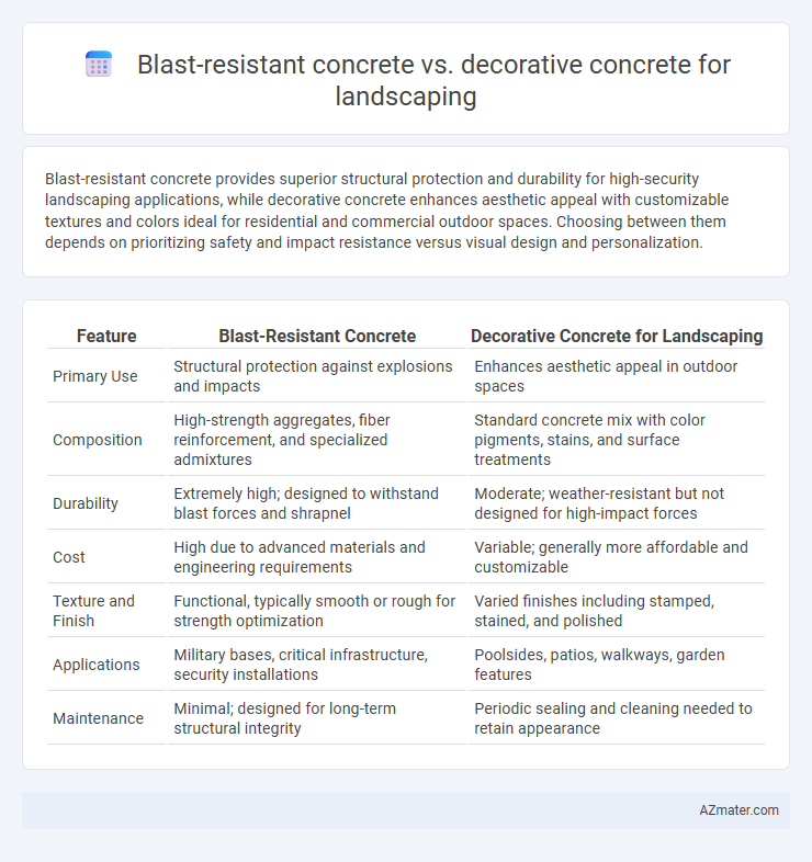 Blast-resistant concrete vs. decorative concrete for landscaping - What is The Difference?