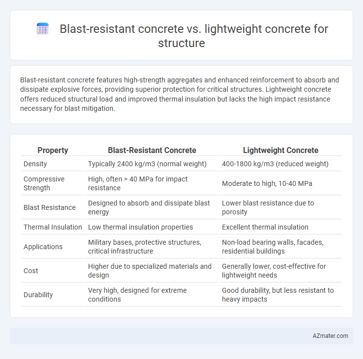 Blast-resistant concrete vs. lightweight concrete for structure - What is The Difference?
