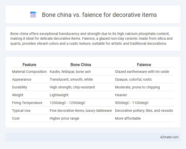 Bone china vs. faience for decorative items - What is The Difference?