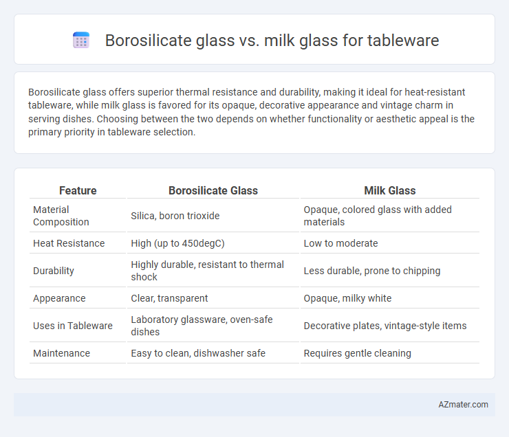 Borosilicate glass vs. milk glass for tableware - What is The Difference?