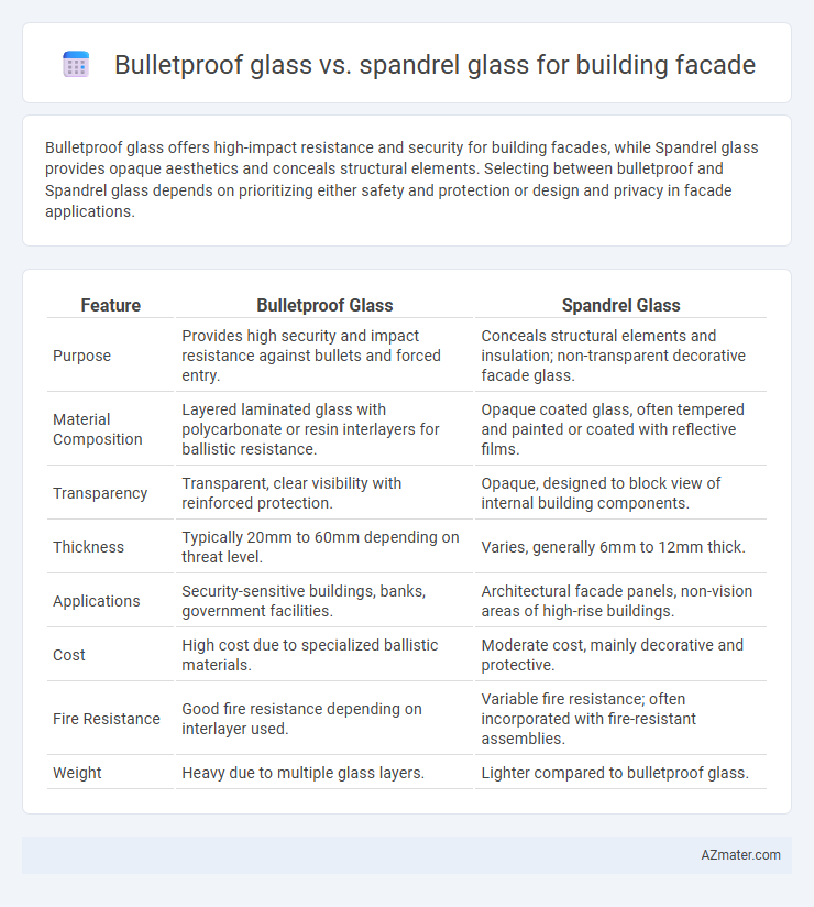 Bulletproof glass vs. spandrel glass for building facade - What is The Difference?