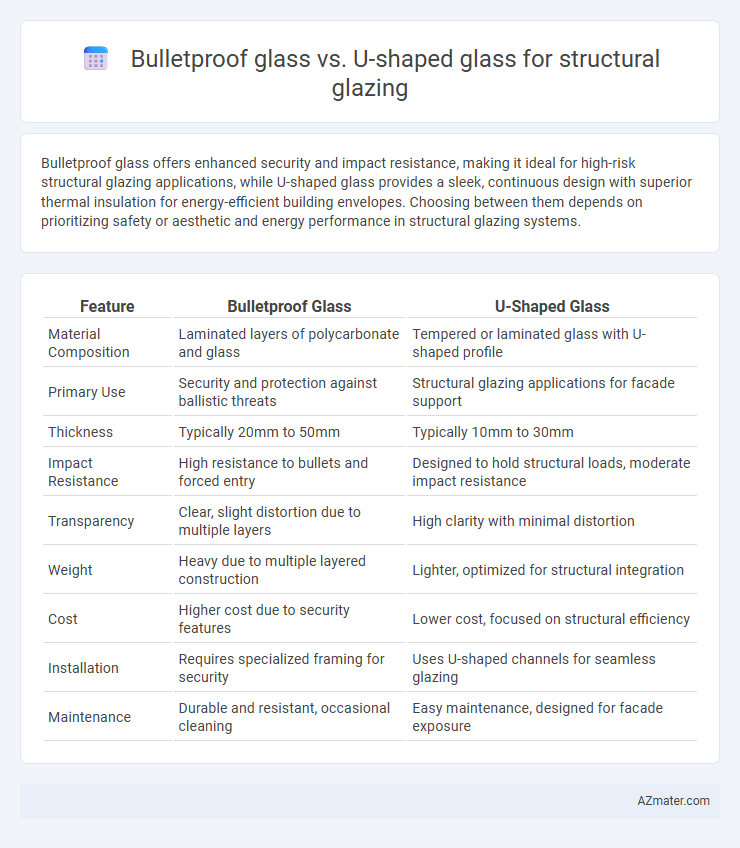 Bulletproof glass vs. U-shaped glass for structural glazing - What is The Difference?