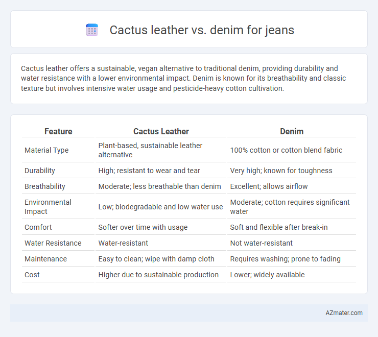 Cactus leather vs. denim for jeans - What is The Difference?